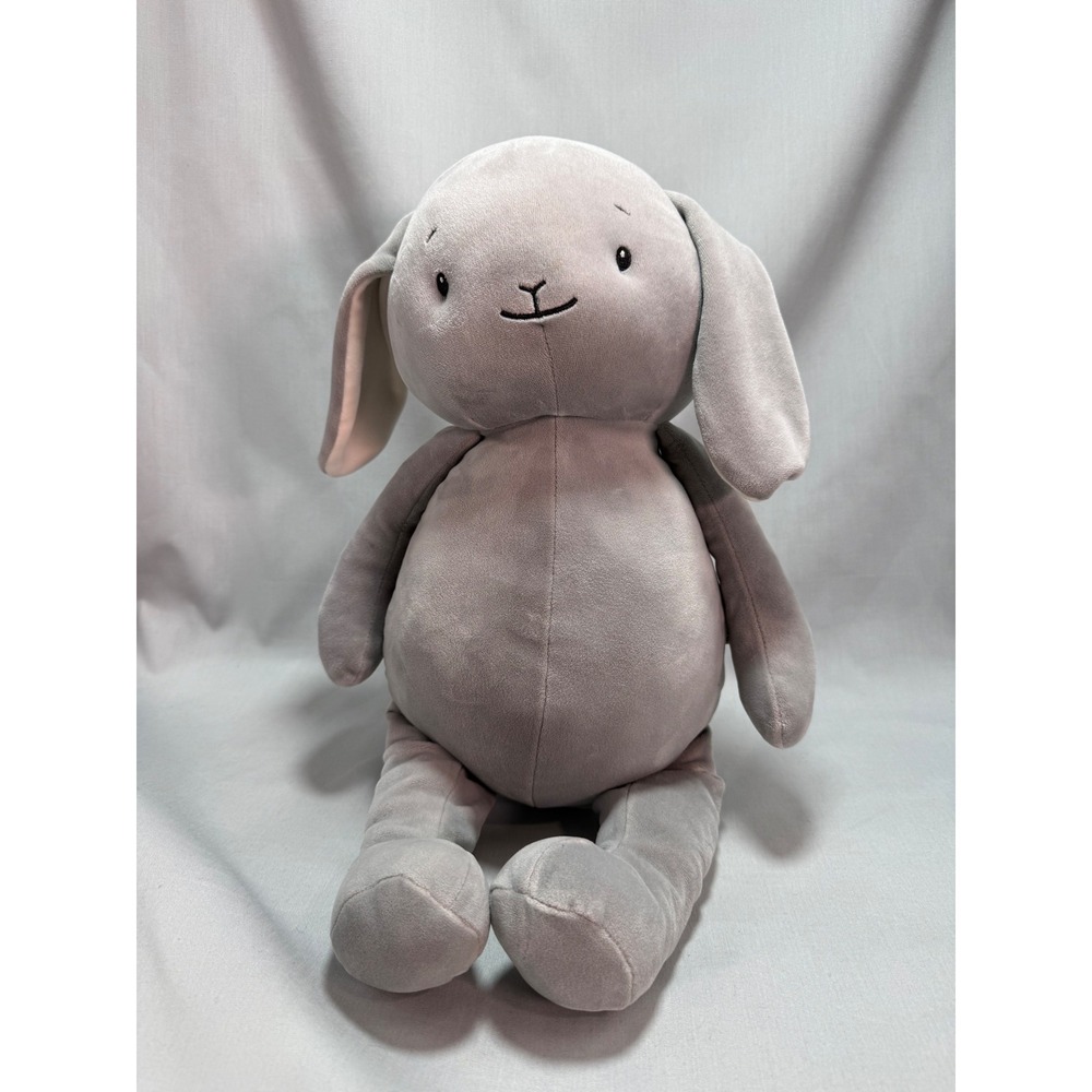 Bunnies By The Bay Grey Floppy Velour Bunny Plush Big Buddy Pillow Nursery Decor